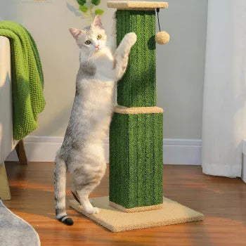 Tall Cat Scratching Post with Sisal and Dangling Ball
