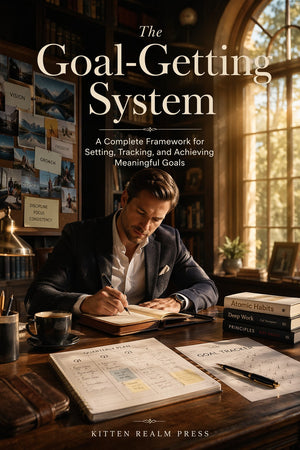 The Goal-Getting System — Goal Setting Framework: SMART Goals, OKRs, WOOP Method, Habit Tracking & Accountability Templates