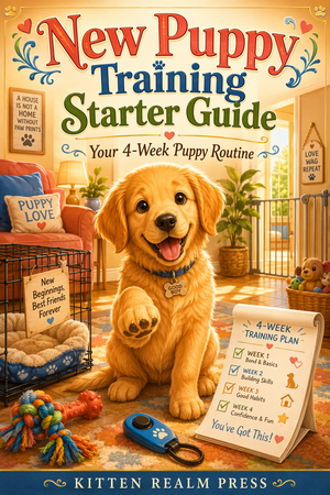 New Puppy Training Starter Guide: Your 4-Week Puppy Routine — A Complete Day-by-Day Positive Reinforcement Program Covering Crate Training, Potty Training, Basic Commands, Bite Inhibition, Socialization, and Leash Walking