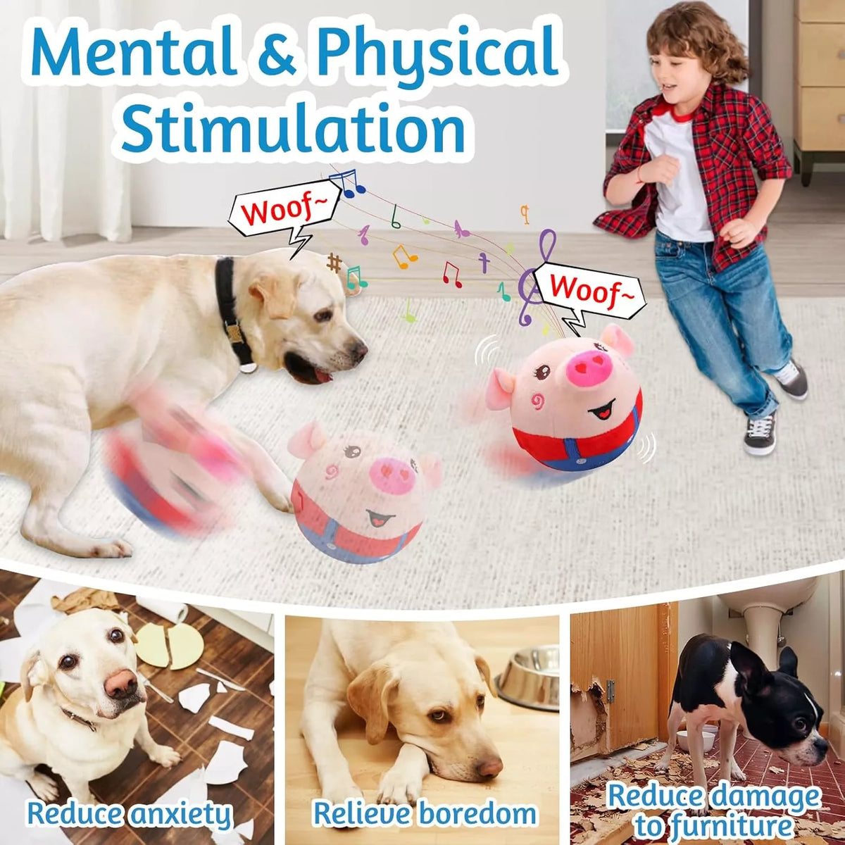 Interactive Plush Jumping Ball Dog Toy – USB Rechargeable Training Toy for Dogs