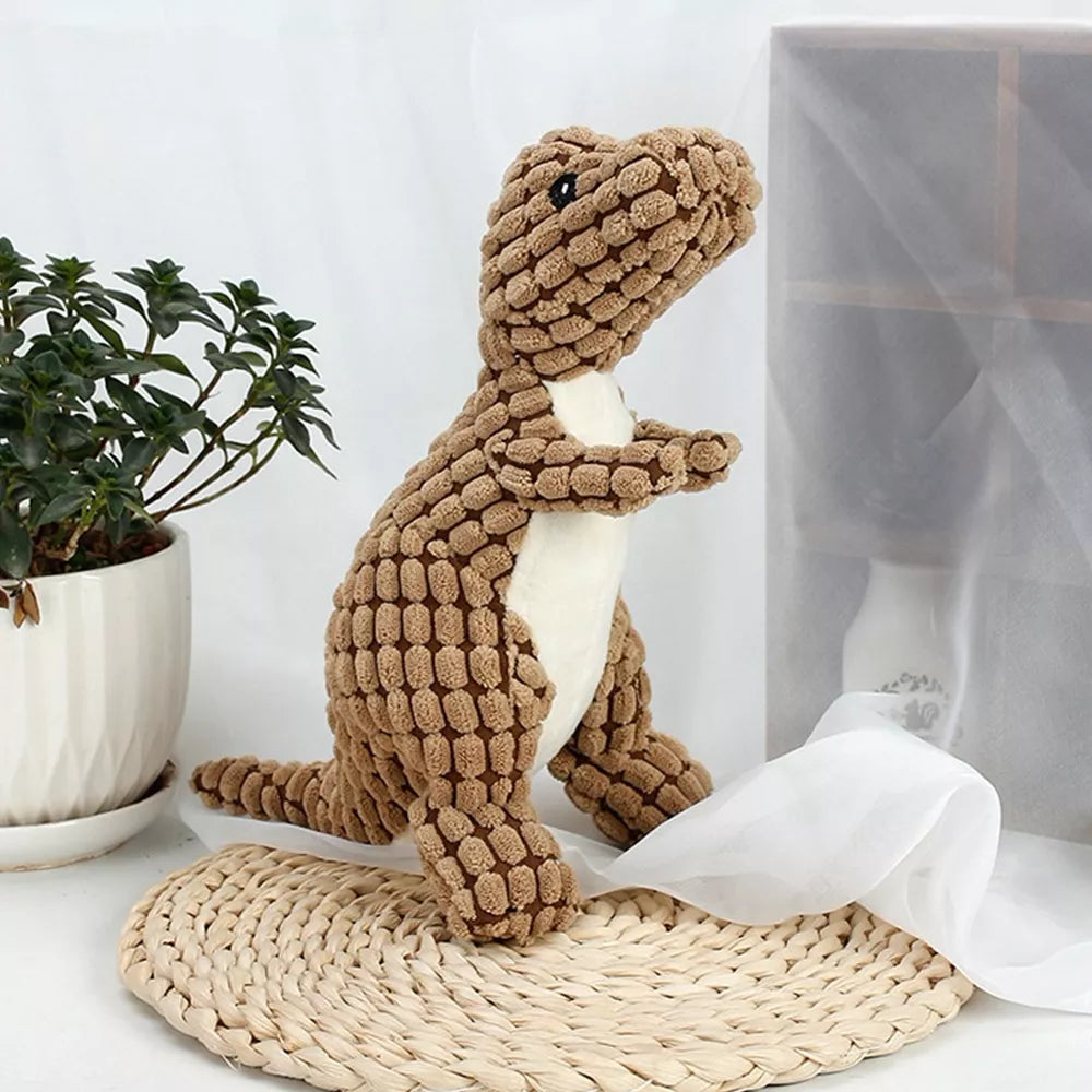 Interactive Dinosaur Plush Chew Toy for Dogs and Cats – Soft & Durable